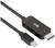 'Zwart kabel van Mini-DisplayPort naar HDMI, geschikt voor 8K-overdracht. Opschrift op de HDMI-stekker: '8K'.'