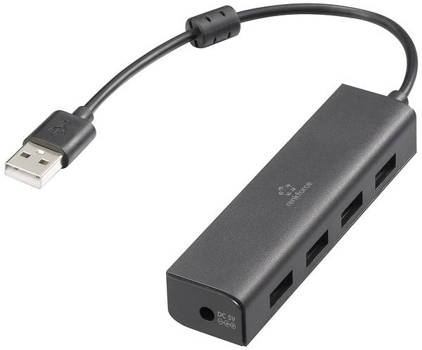 Renkforce RF-USBH-110 RF-6382720 USB-hub 4 poorten USB-A USB 2.0 480 MBit/s  Zwart