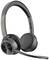 Headset met microfoonarm en oorkussens, in het zwart uitgevoerd, geschikt voor communicatie en telefonie.