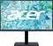 'Acer'-logo op een computermonitor met een achtergrond van turquoise water en groen-blauwe abstracte vormen.