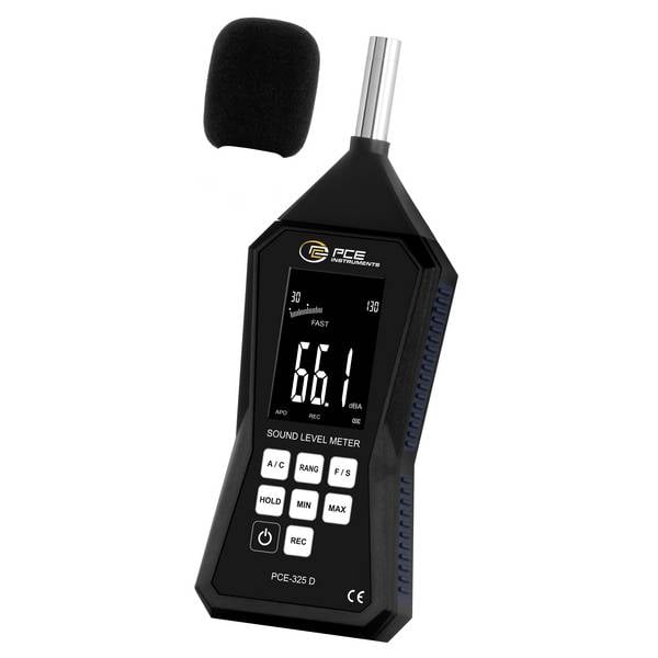 PCE Instruments PCE-325D Decibelmeter 30 - 90 dB 31.5 Hz - 8000 Hz Micro-USB