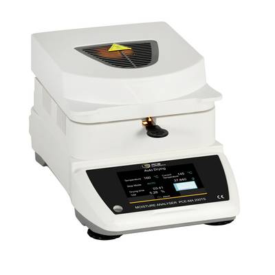 Laboratorium vochtanalysator met verwarmde monsterkamer en digitale bedieningsdisplay