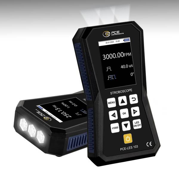 PCE Instruments PCE-LES 103 LED-stroboscoop  Aantal LED's: 3 stuk(s)  Koudwit
