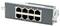 Een netwerk-switchmodule met acht Ethernet-poorten, genummerd van 1 tot 8, voor uitbreiding van de netwerkcapaciteit van apparaten.
