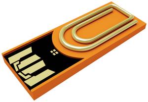 Conrad Xlyne clip/me TRUE DOCUMENT USB-stick Bulk 8 GB Oranje CA08CO002 USB-A 2.0 aanbieding