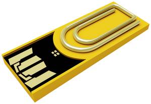 Conrad Xlyne clip/me USB-stick Bulk 8 GB Geel CM08LY002 USB-A 2.0 aanbieding