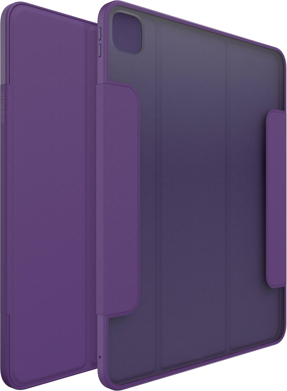 Lila tablethoesje met klapdesign voor optimale bescherming en gemakkelijk gebruik.