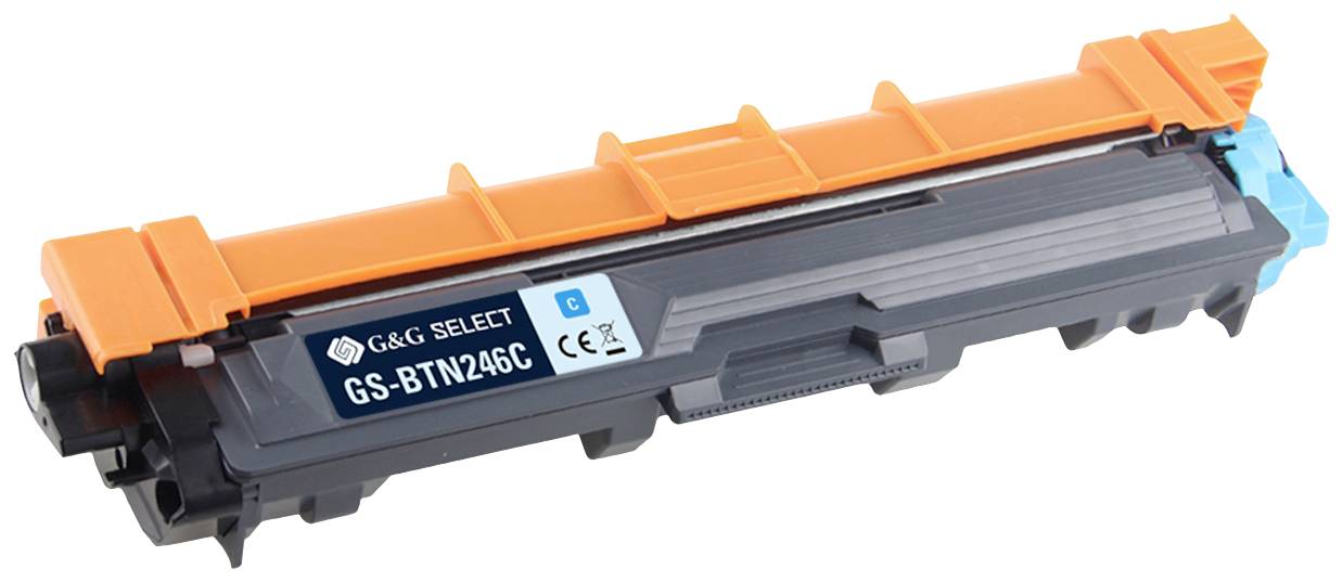 'Cyaan tonercartridge van het merk G&G, model GS-BTN246C, compatibel met bepaalde printermodellen.'