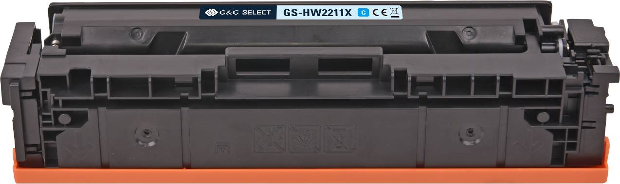 Zwarte inktcartridge met blauwe opdruk 'G&G Select' en typeaanduiding 'GS-HW2211X', compatibel met bepaalde laserprinters.