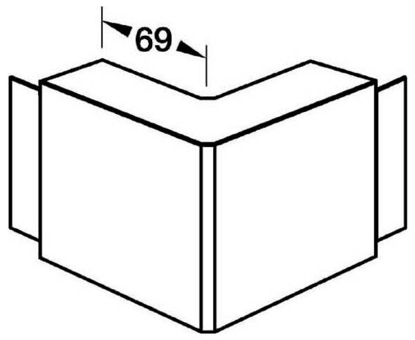 Hager M54427030 Buitenhoek  (b x h) 60 mm x 60 mm Grijs 1 stuk(s)
