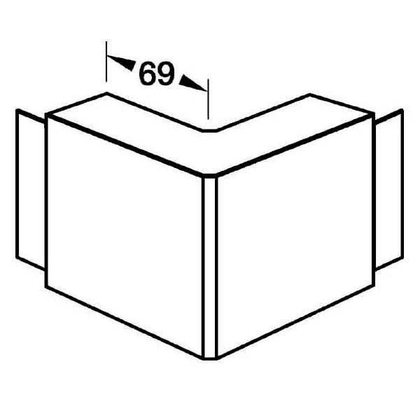 Hager M54427030 Buitenhoek (b x h) 60 mm x 60 mm Grijs 1 stuk(s)-1