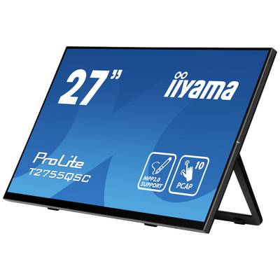 Een 27-inch flatscreen display van het merk 'iiyama', model 'ProLite T2755QSC', ondersteunt MPP2.0 en PCAP.