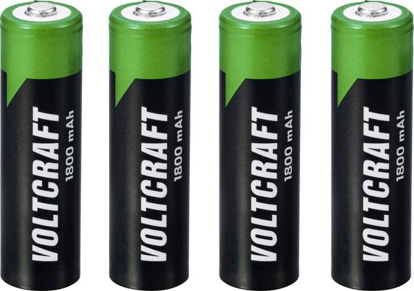VOLTCRAFT HR06 Oplaadbare AA batterij (penlite) NiMH 1800 mAh 1.2 V 4 stuk(s)