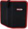 Zwarte tas met rode rand en 'KS Tools'-logo, geopend, met riem om te sluiten.