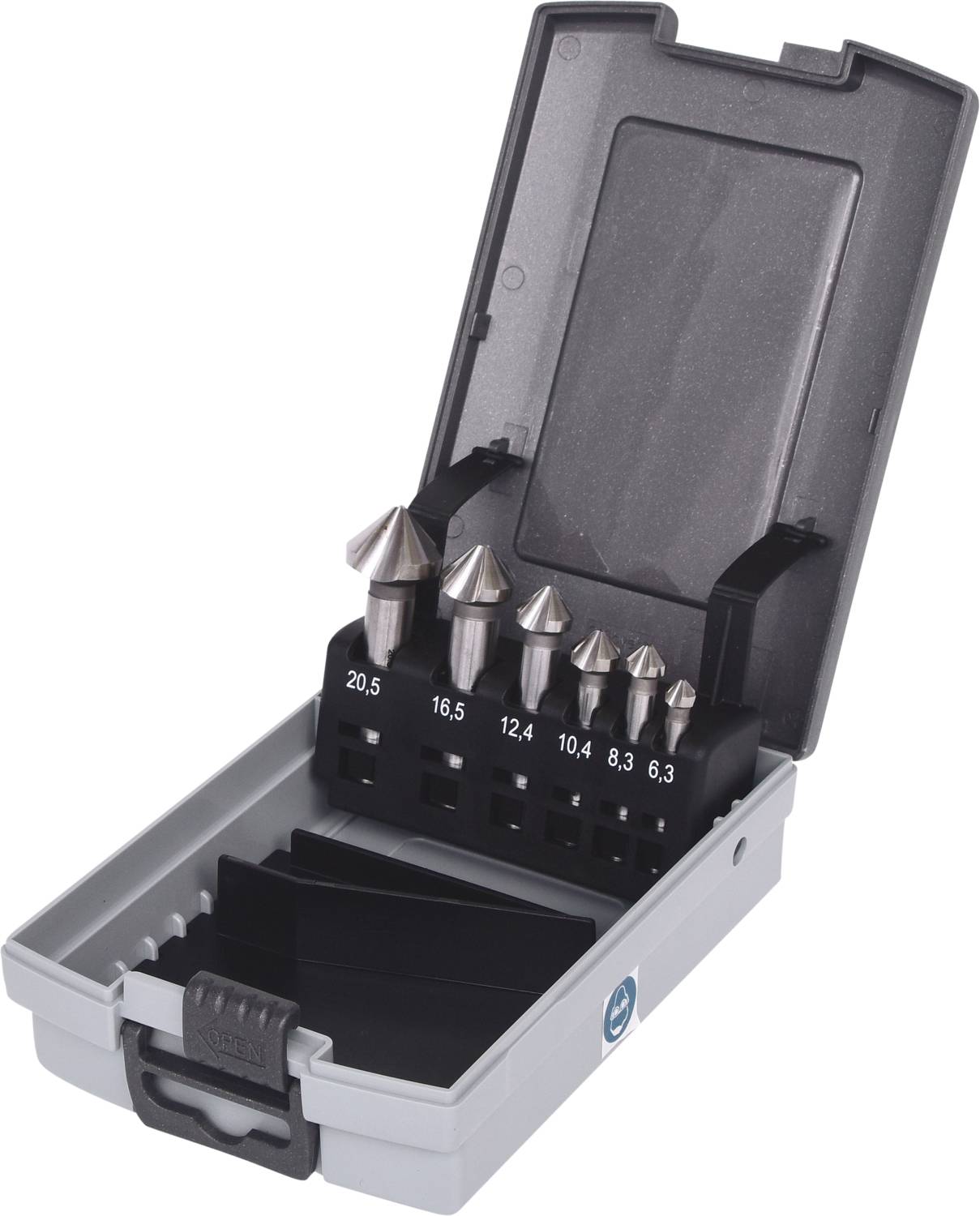 KS Tools 3360456 336.0456 Conische en ontbraamverzinkboor 6.3 mm, 8.3 mm, 10.4 mm, 12.4 mm, 16.5 mm, 20.5 mm HSS-Co 5 Cilinderschacht 1 stuk(s)
