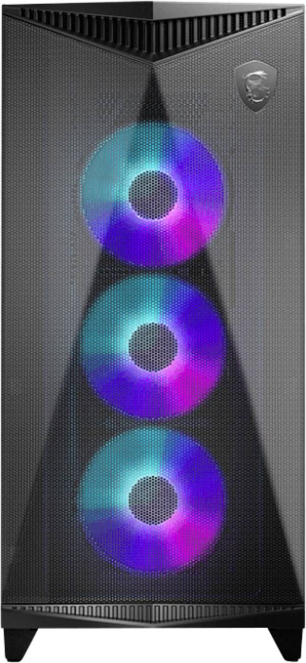 MSI MPG GUNGNIR 300R AIRFLOW Midi-tower PC-behuizing  Zwart 3 voorgeïnstalleerde LED-ventilators, 1 voorgeïnstalleerde LED-ventilator, Zijvenster, Stoffilter