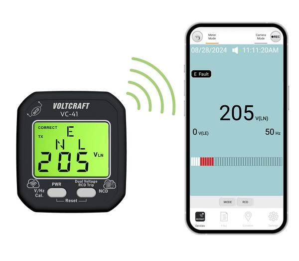 VOLTCRAFT VC-41 Stopcontacttester  CAT II 250 V LCD
