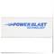 Een zaagblad met het blauwe logo 'POWER BLAST TECHNOLOGY' in het midden. De achtergrond is wit.