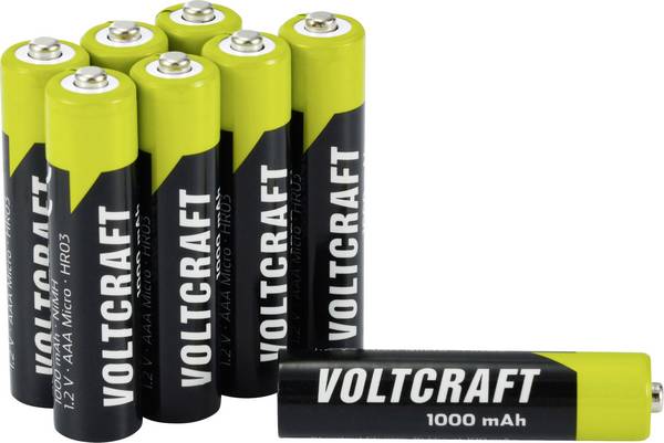 VOLTCRAFT VC-16043045 Oplaadbare AAA batterij (potlood) NiMH 1000 mAh 1.2 V 8 stuk(s)