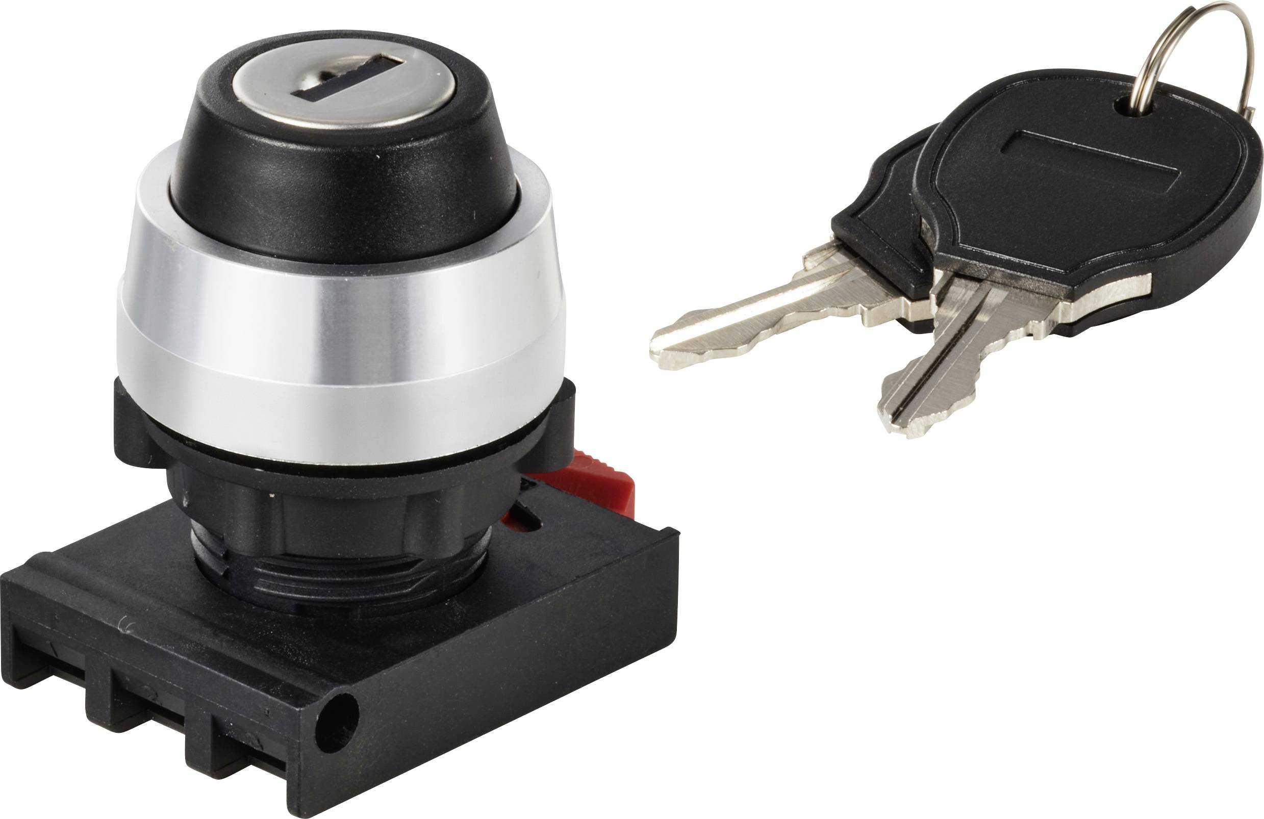TRU COMPONENTS TC-12835268 ONPOW26BK-Y/31 Frontelement voor sleutelschakelaar Knevel Zwart 3 x +/- 45 ° 1 stuk(s)