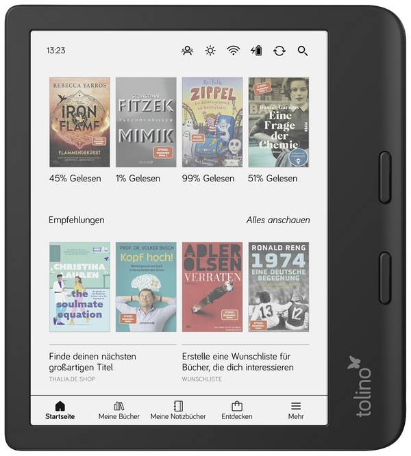 Tolino vision color eBook-reader 17.8 cm (7 inch) Zwart