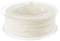 Een witte rol met PLA 3D-printerfilament op een transparante plastic spoel.