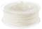 Een spoel met wit 3D-printer filament in een transparante kunststof verpakking.