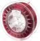Rood-transparante 3D-printer-filamentrol uit PETG, 1 kg, 1,75 mm diameter, van het merk Spectrum, gefotografeerd van opzij.