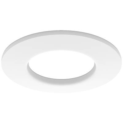 Ronde, witte inbouwspot met een eenvoudig, modern design. Ideaal voor plafondmontage in woon- en kantoorruimtes.