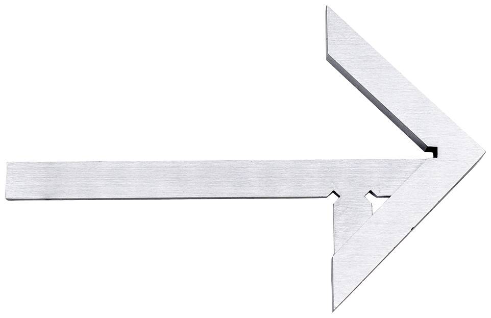 Metalen pijl die naar rechts wijst.