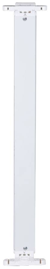 Lang, rechthoekig metalen stuk met gaten aan de uiteinden, mogelijk een steunprofiel of een onderdeel voor stellages.