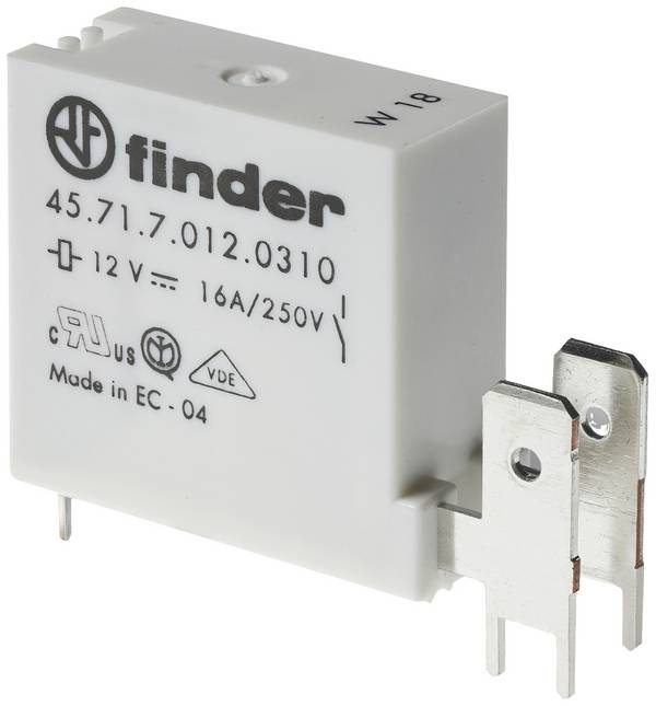Finder 45.71.7.012.1310 Printrelais 12 V/DC 16 A 1x NO 1 stuk(s)