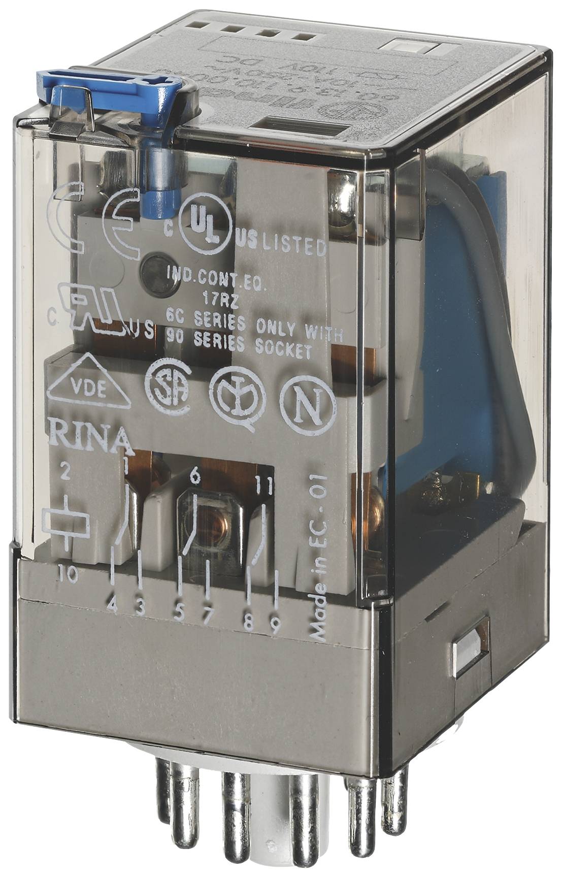 Finder 60.13.8.110.0040 Steekrelais 110 V/AC 10 A 3x wisselcontact 1 stuk(s) Piece