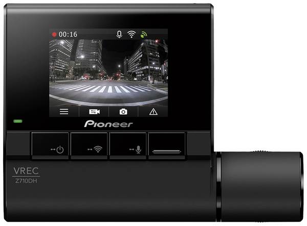 Pioneer VREC-Z710SH Dashcam met GPS Kijkhoek horizontaal (max.): 130 ° 12 V  Automatische start, Display, WiFi