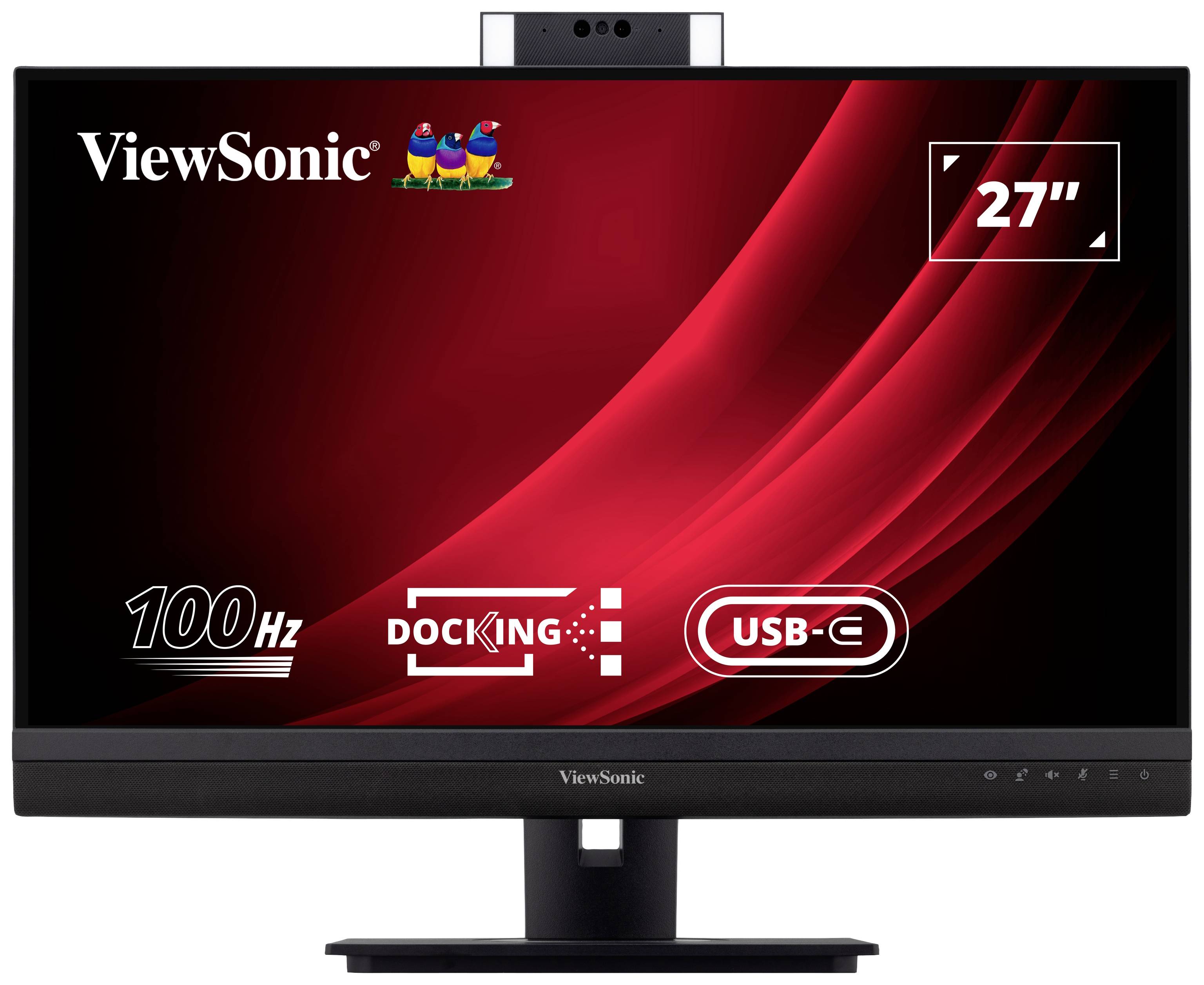 Een 27-inch monitor met 100 Hz verversingssnelheid, USB-C-aansluiting en docking station-functionaliteit van ViewSonic.