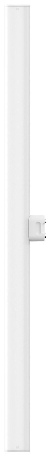 Een witte, verticale staaf voor een witte achtergrond. Aan de zijkant is een kleine steun bevestigd.