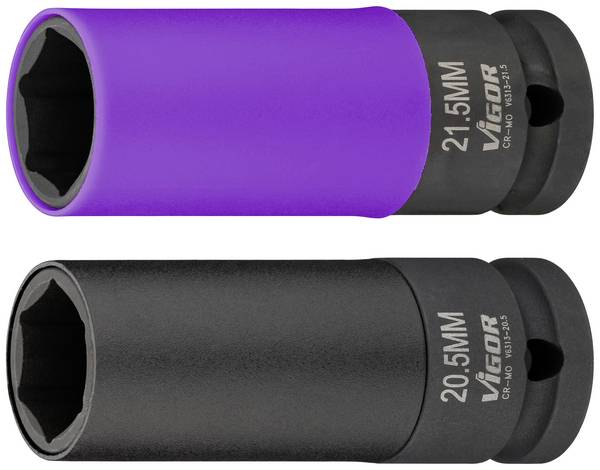 Vigor  V6313 Slagadapterset  1/2" (12,5 mm) 2-delig