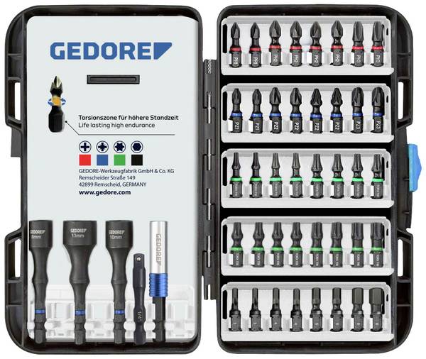 Gedore 666-045 Bitset 45-delig 1/4" (6,3 mm) Torsion zone