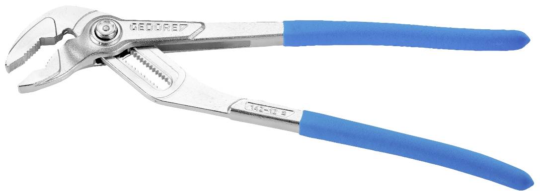 Metalen tang met blauwe handgrepen, geschikt voor het grijpen en vasthouden van voorwerpen.