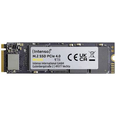M.2 SSD van Intenso, PCIe 4.0, Model 'M1500', Capaciteit: 1TB. Fabrikant: Intenso International GmbH, Vechta, Duitsland.