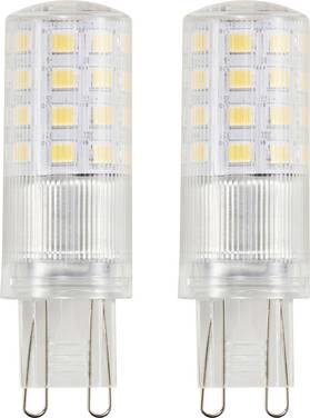 Sygonix SY-6442040 LED-lamp Energielabel E (A - G) G9 Peer 4.8 W = 48 W Warmwit (Ø x l) 18 mm x 59 mm  2 stuk(s)