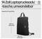 '14 inch laptoprugzak/-tas, omkeerbaar' in zwart. Afmetingen: 420 mm hoog, 350 mm breed. Gewicht: 0,77 kg (1,70 lb).