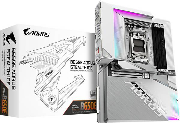 Gigabyte B650E A STEALTH ICE Moederbord Socket AMD AM5 Vormfactor ATX Moederbord chipset AMD® B650