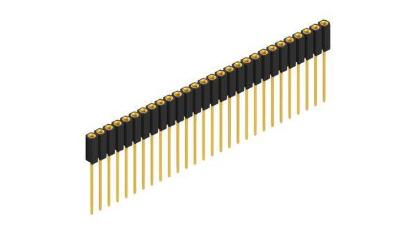 Fischer Elektronik Female header (precisie) Aantal rijen: 1 10025831 10 stuk(s)-0