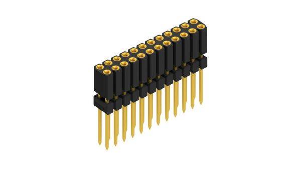 Fischer Elektronik Female header (precisie) Aantal rijen: 2 10026300 10 stuk(s)-0