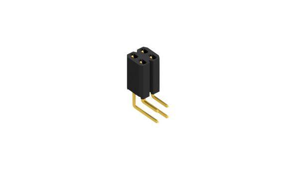 Fischer Elektronik Female header (standaard) Aantal rijen: 2 10026569 10 stuk(s)