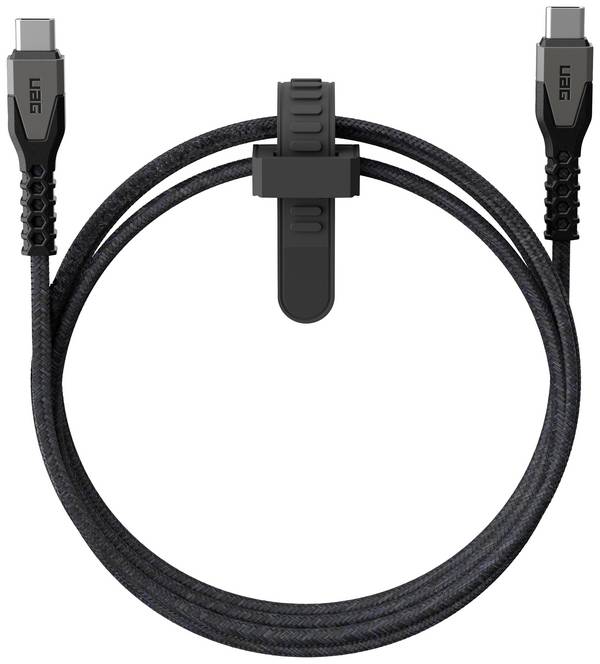 Urban Armor Gear 1,52 m USB-C Gegevensoverdrachts-/stroomkabel - 1 / Pak - 480 Mbit/s - Zwart, Grijs