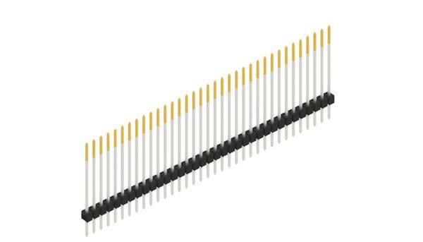 Fischer Elektronik Male header (standaard) Aantal rijen: 1 10047018 10 stuk(s)-0