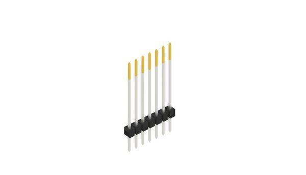 Fischer Elektronik Male header (standaard) Aantal rijen: 1 10046924 10 stuk(s)