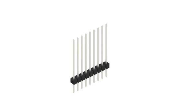 Fischer Elektronik Male header (standaard) Aantal rijen: 1 10046932 10 stuk(s)